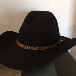 Stetson Black 4X Beaver Cowboy Hat Size 7-1/8